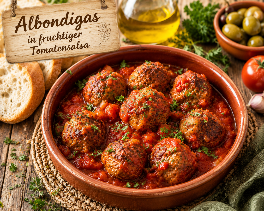 Albóndigas in fruchtiger Tomatensalsa – spanische Hackbällchen