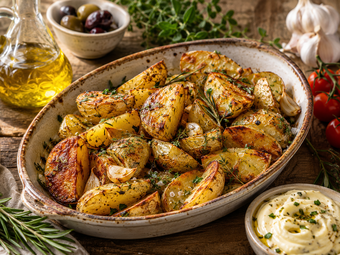 Mediterrane Ofenkartoffeln – knusprig, würzig & einfach