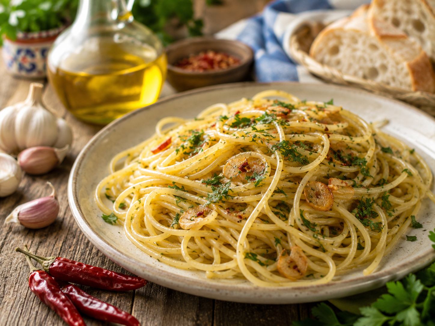 Spaghetti Aglio e Olio – einfach, aromatisch & mediterran