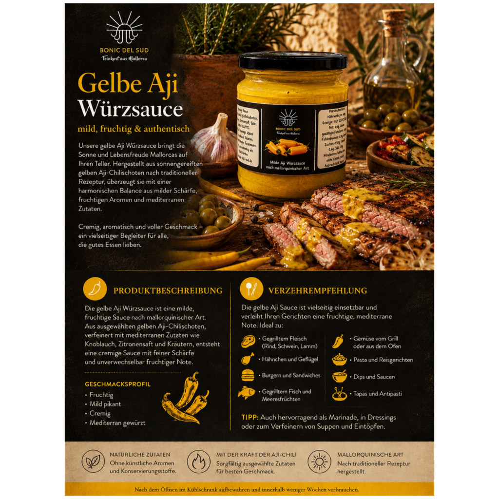 Gelbe "Aji Würzsauce" (mild)
