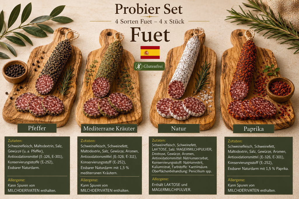 Fuet Salami Set "Sineu" 4 Stück