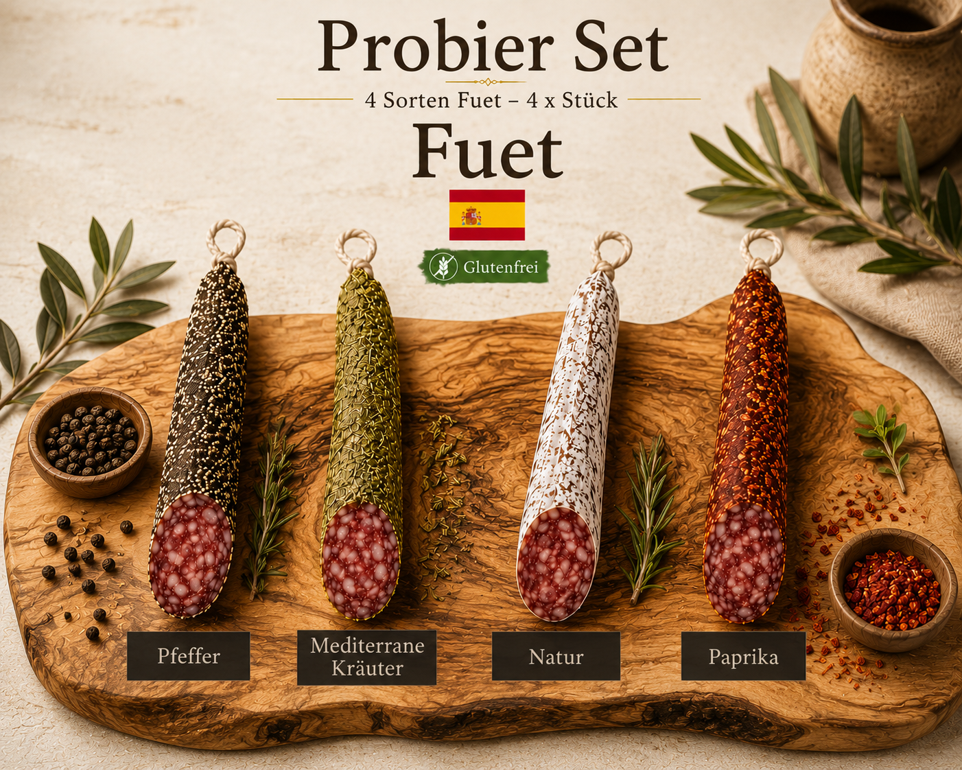 Fuet Salami Set "Sineu" 4 Stück