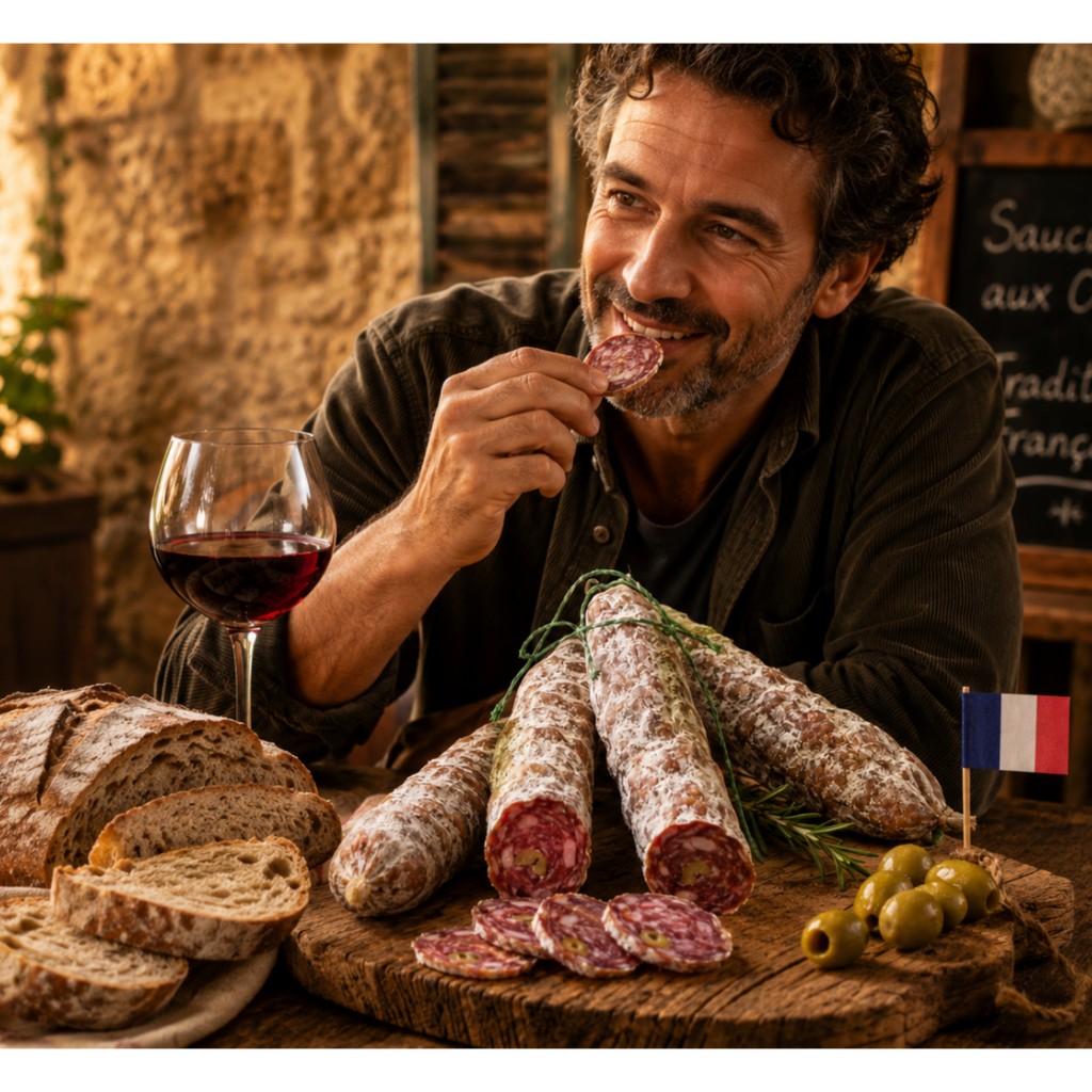 Oliven Saucisson aus Frankreich