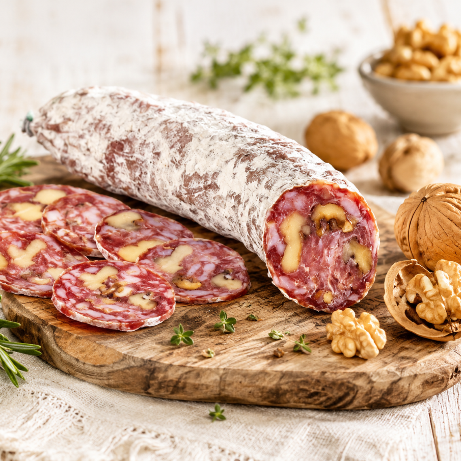 "Walnüsse" Saucisson (Salami) aus Frankreich